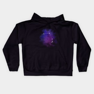 Aries constellation on black Kids Hoodie